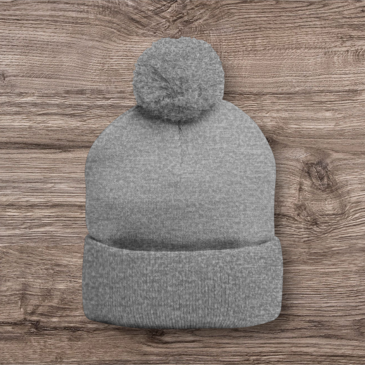 Pom-Pom Knit Cap — "Roll Me a Blunt and Tell Me I’m Pretty" Embroidered Beanie