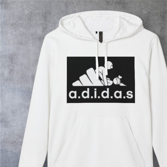 All Day I Dream About Sex Hoodie — Parody Adidas Fleece Sweatshirt