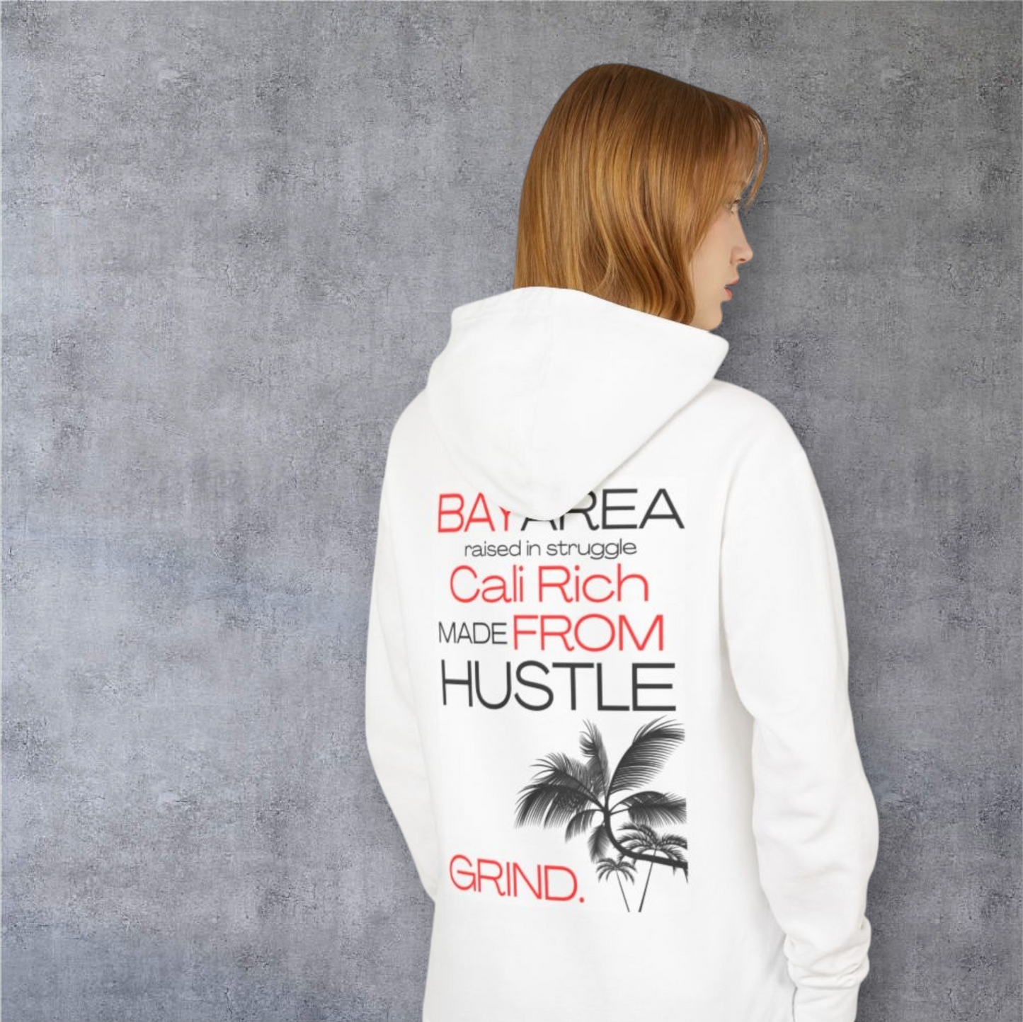 Cali Rich Lightweight Hoodie, Hustle Now Shine Later, Men Women Unisex Pullover, California Sweatshirt, Streetwear Fashion, Gift for