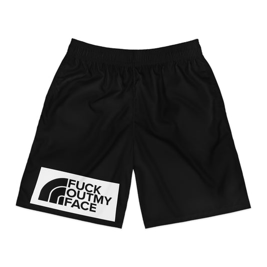 'Fuck Out My Face' Bold Logo Athletic Shorts