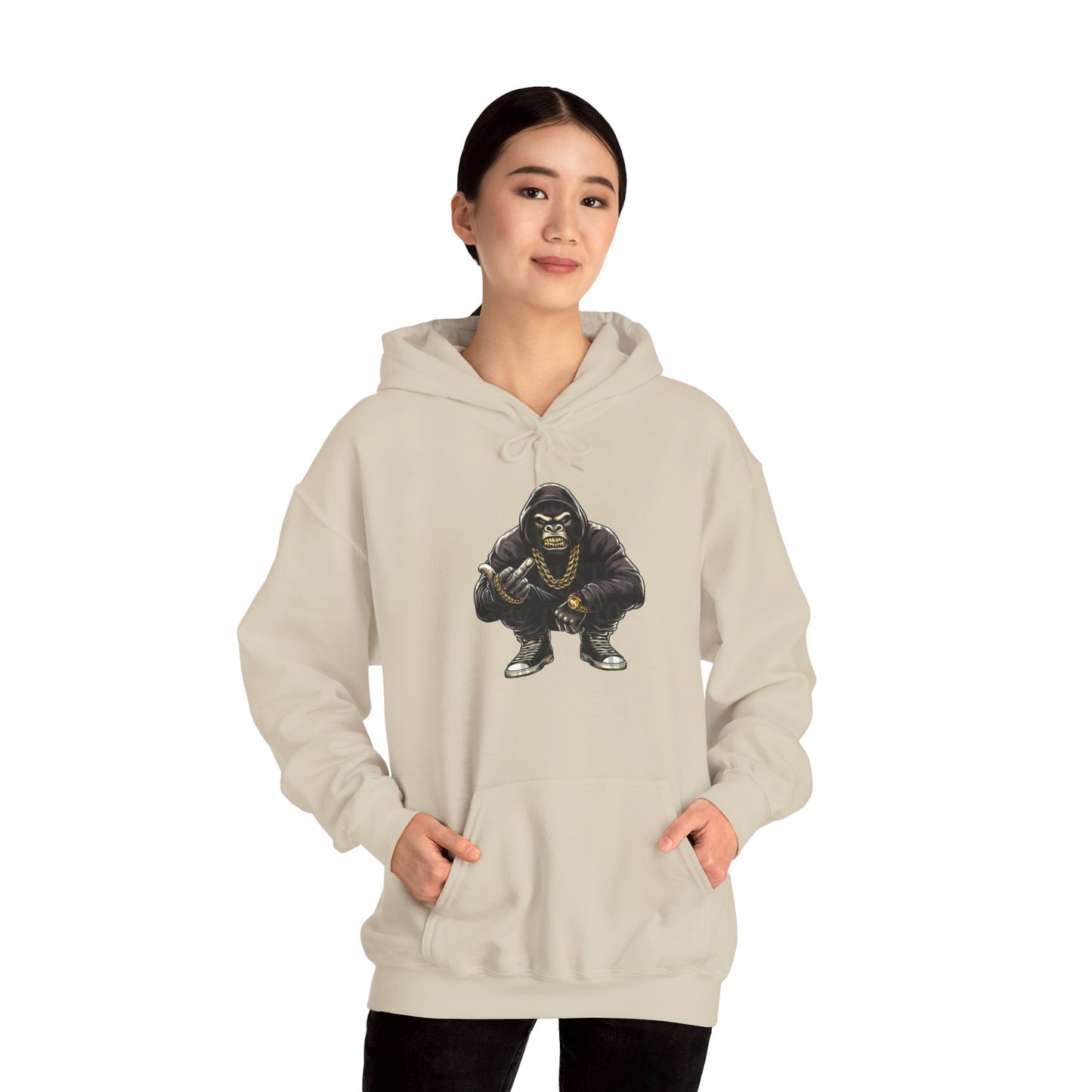 Gangsta Gorilla Hoodie — Urban Streetwear Gorilla Gang Design