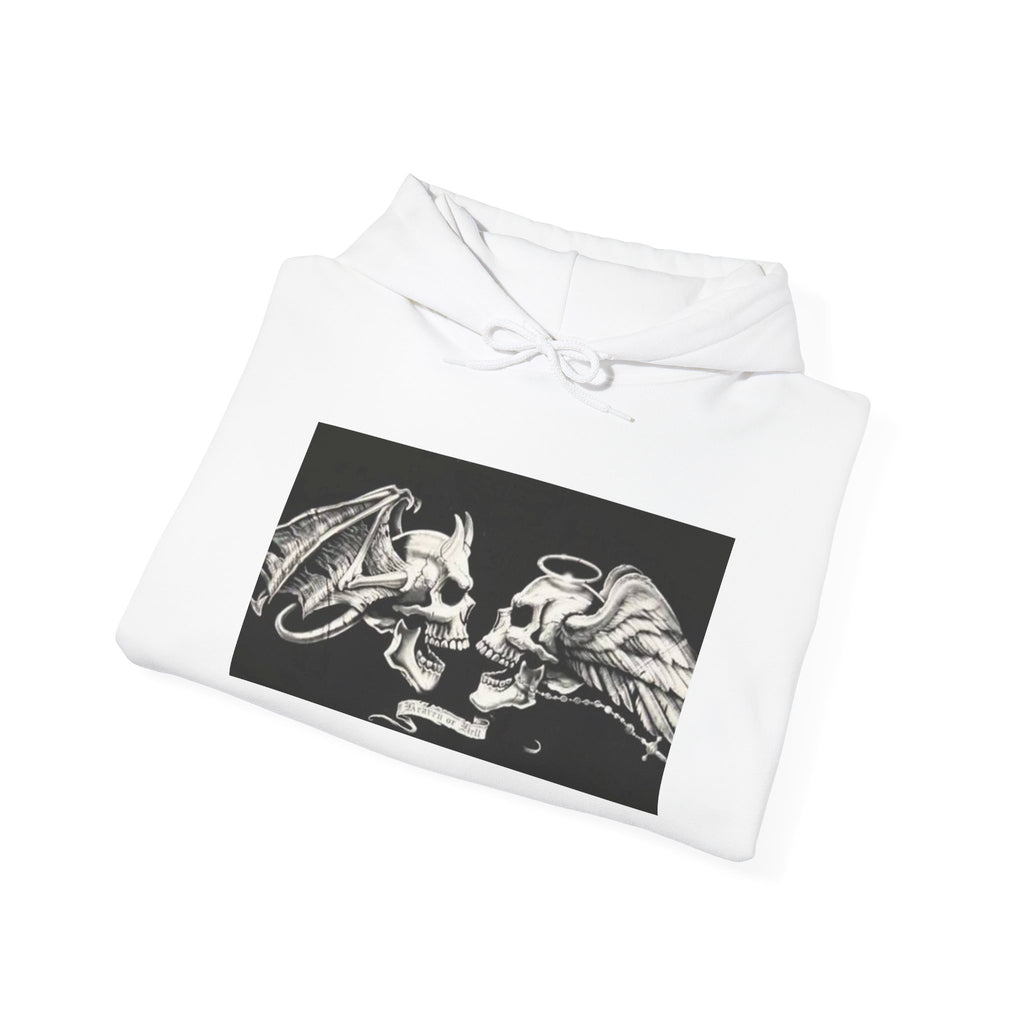 Skull Kiss Hoodie — Gothic Skeleton Couple Graphic Pullover