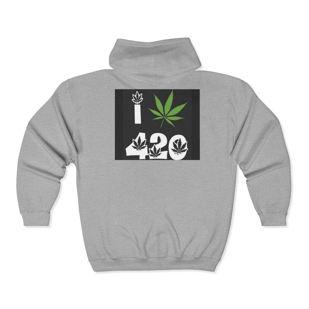 I Love 420 Zip-Up Hoodie
