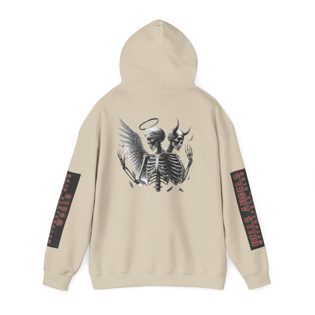 Skull Kiss Hoodie — Gothic Skeleton Couple Graphic Pullover