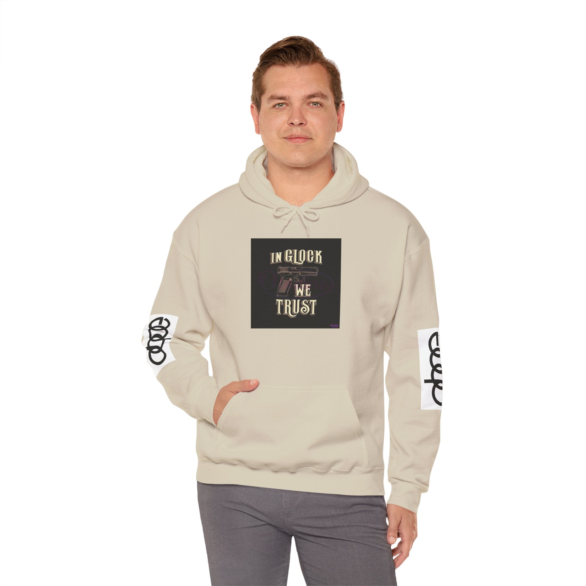 "In Glock We Trust" Cali Rich Hoodie — Streetwear Pistols Graphic Hoodie