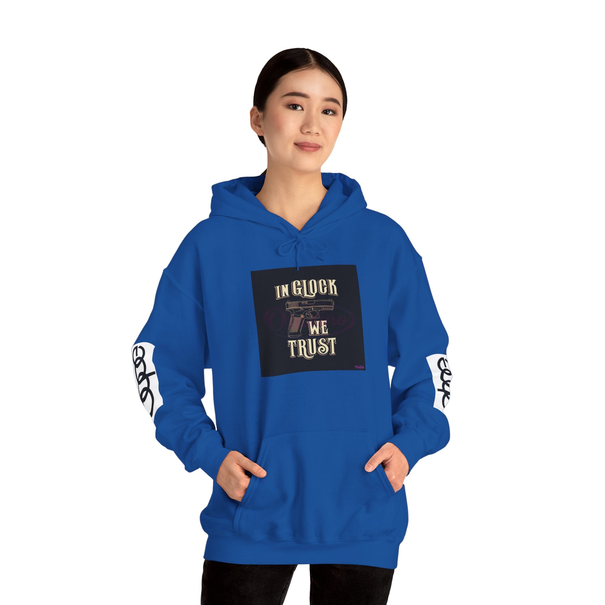 "In Glock We Trust" Cali Rich Hoodie — Streetwear Pistols Graphic Hoodie