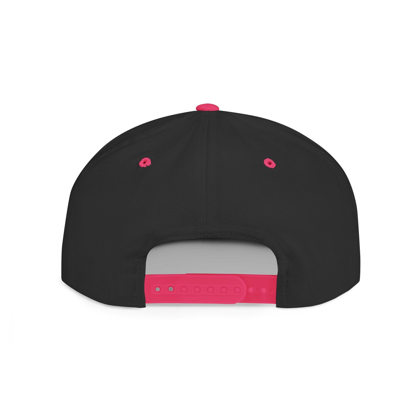 Flat Bill Snapback Hat — Minimal Handshake Logo Embroidered Cap
