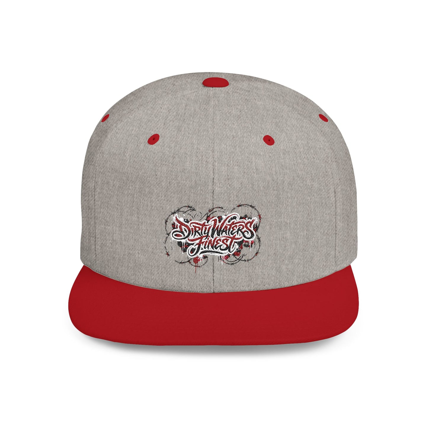 Flat Bill Snapback Hat —  Dirty waters Finest' Embroidered Streetwear Cap