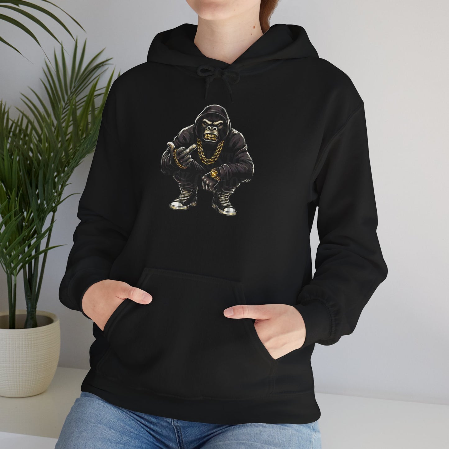 Gangsta Gorilla Hoodie — Urban Streetwear Gorilla Gang Design