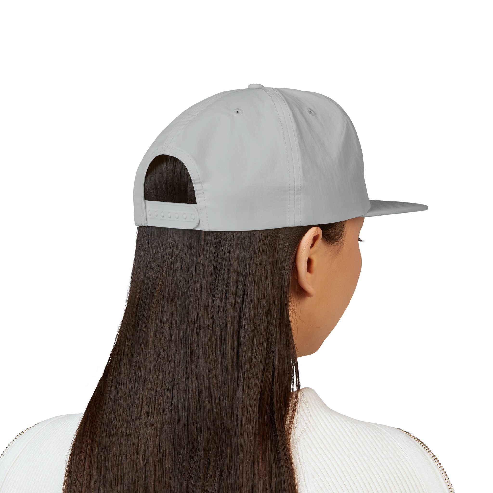CaliRich Palm Logo Surf Cap — White Snapback Beach Hat