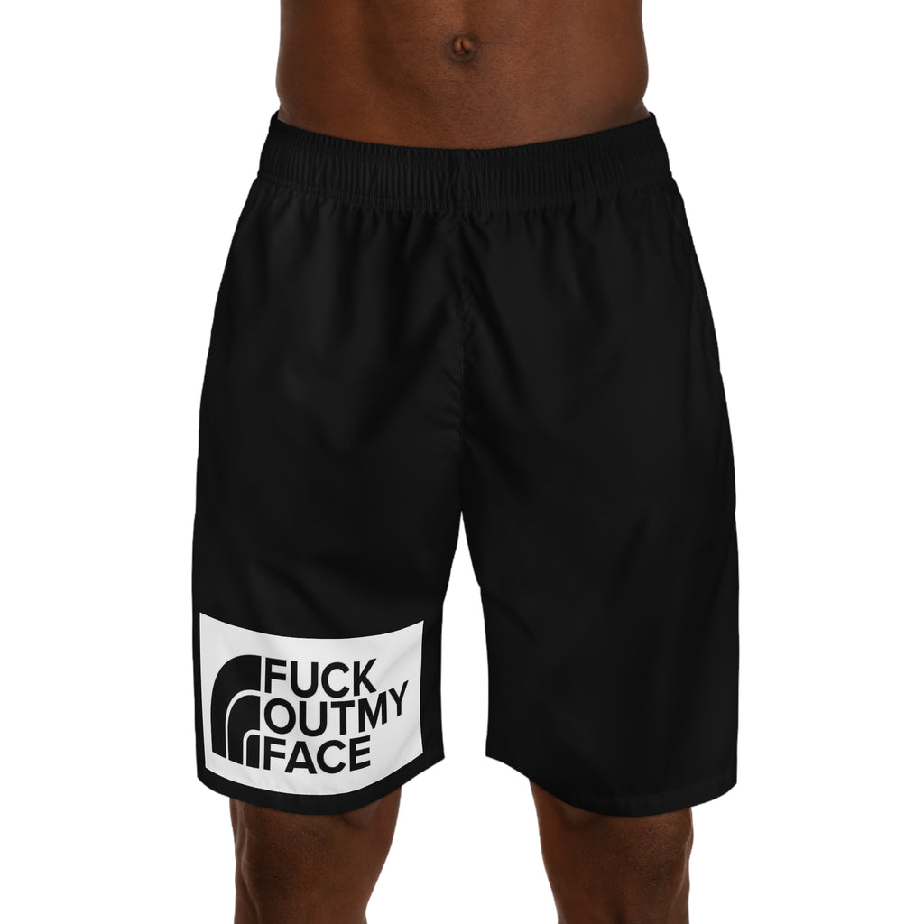 'Fuck Out My Face' Bold Logo Athletic Shorts