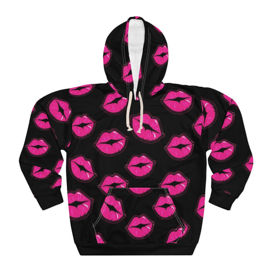 Kiss My Lips Hoodie — Graphic Pullover Hoodie