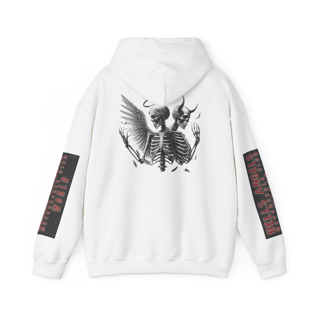 Skull Kiss Hoodie — Gothic Skeleton Couple Graphic Pullover