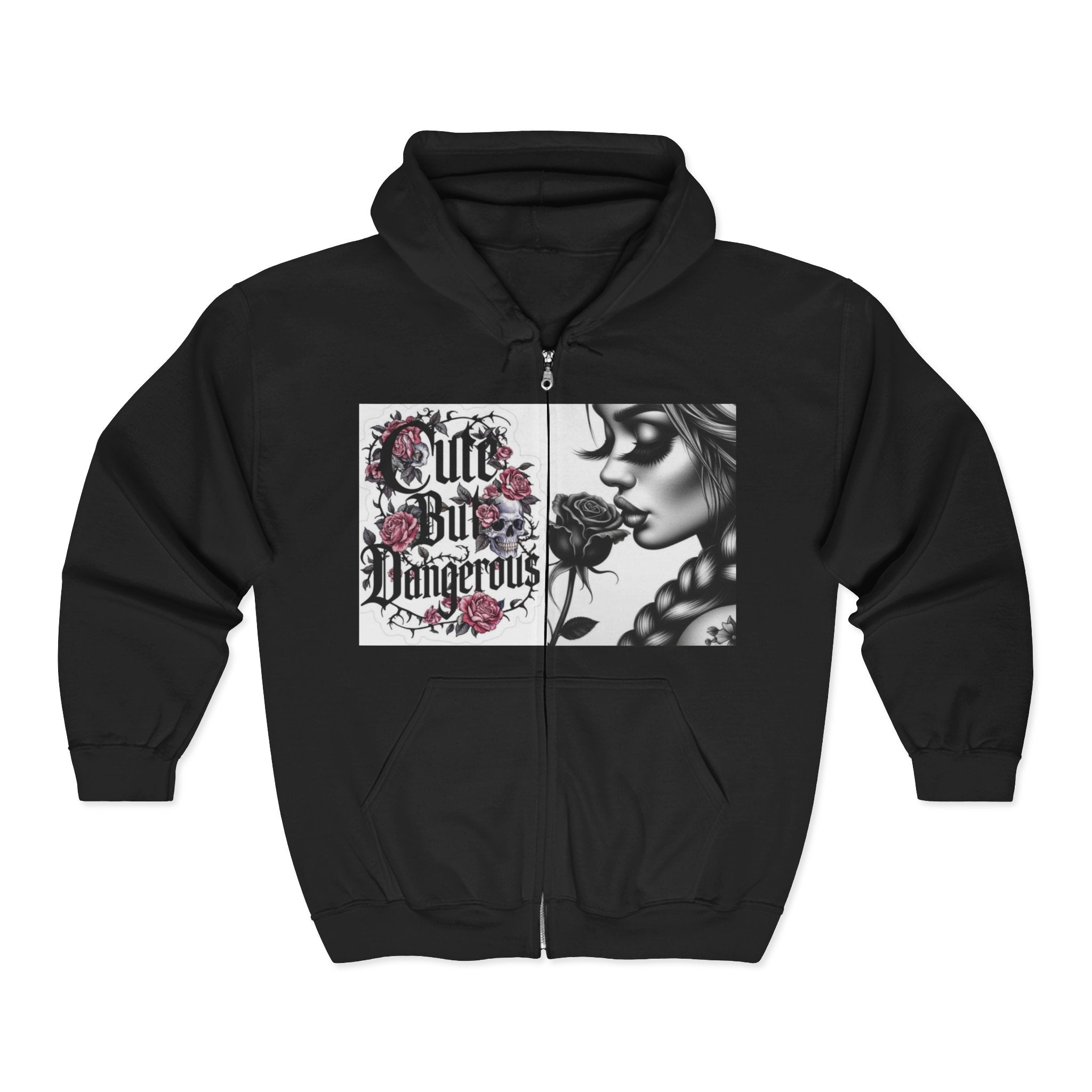 Cute But Dangerous Zipup Hoodie