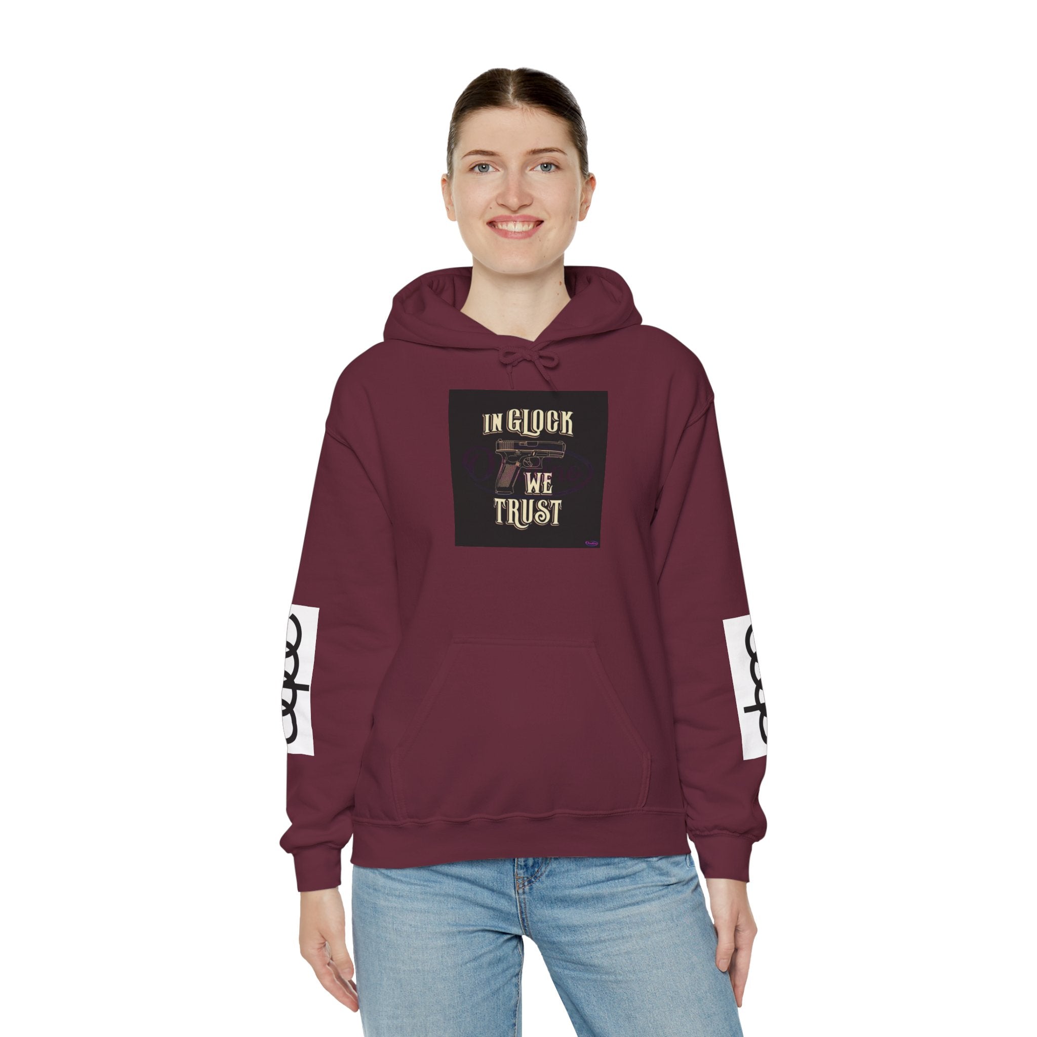 "In Glock We Trust" Cali Rich Hoodie — Streetwear Pistols Graphic Hoodie