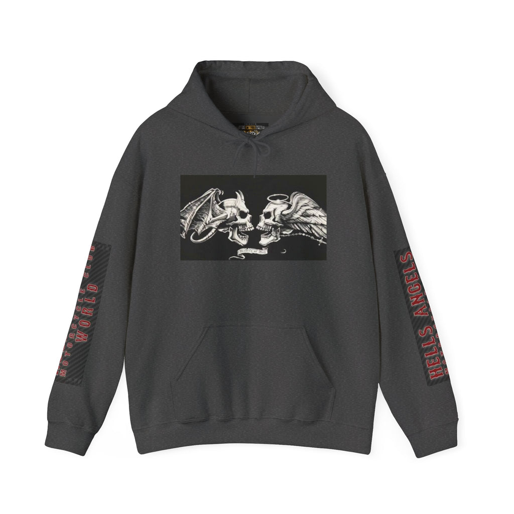 Skull Kiss Hoodie — Gothic Skeleton Couple Graphic Pullover
