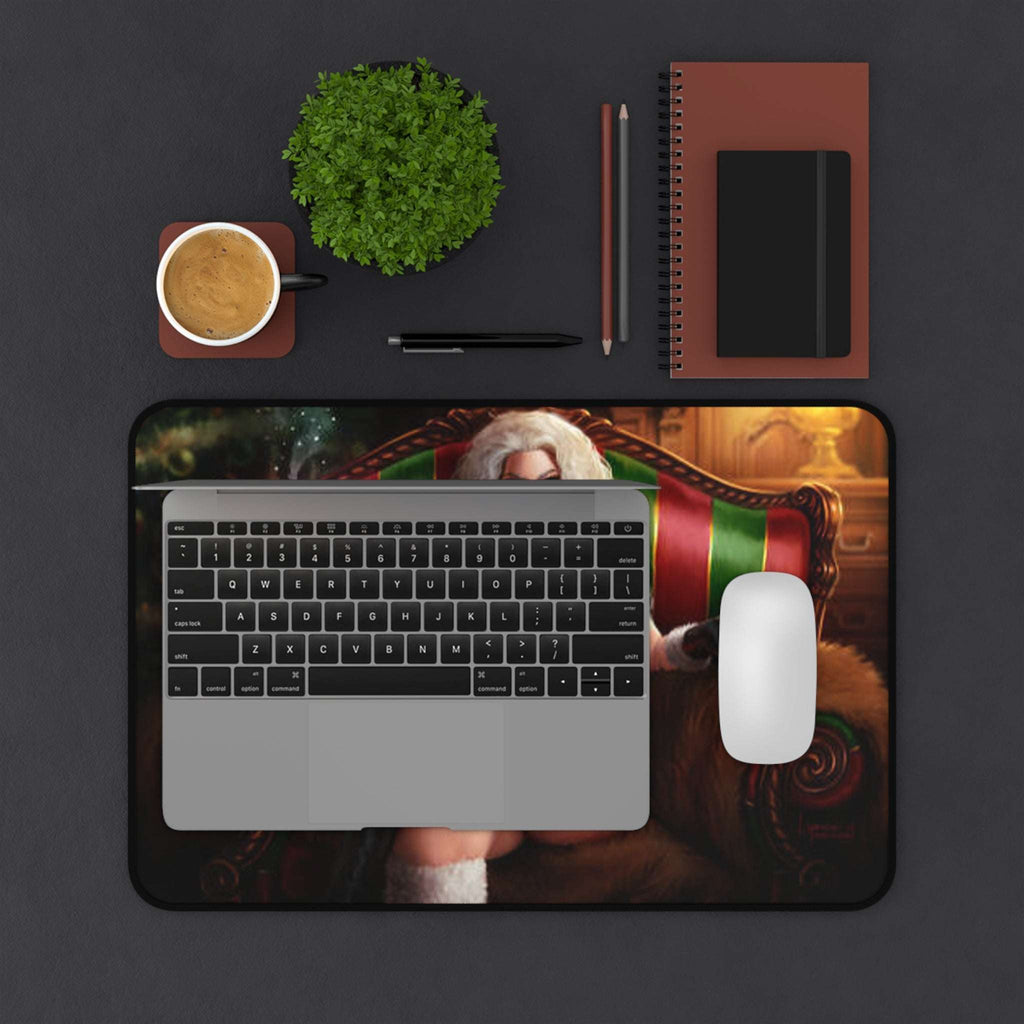 Sexy Santa Pinup Desk Mat — Christmas Curvy Holiday Gaming Mouse Pad