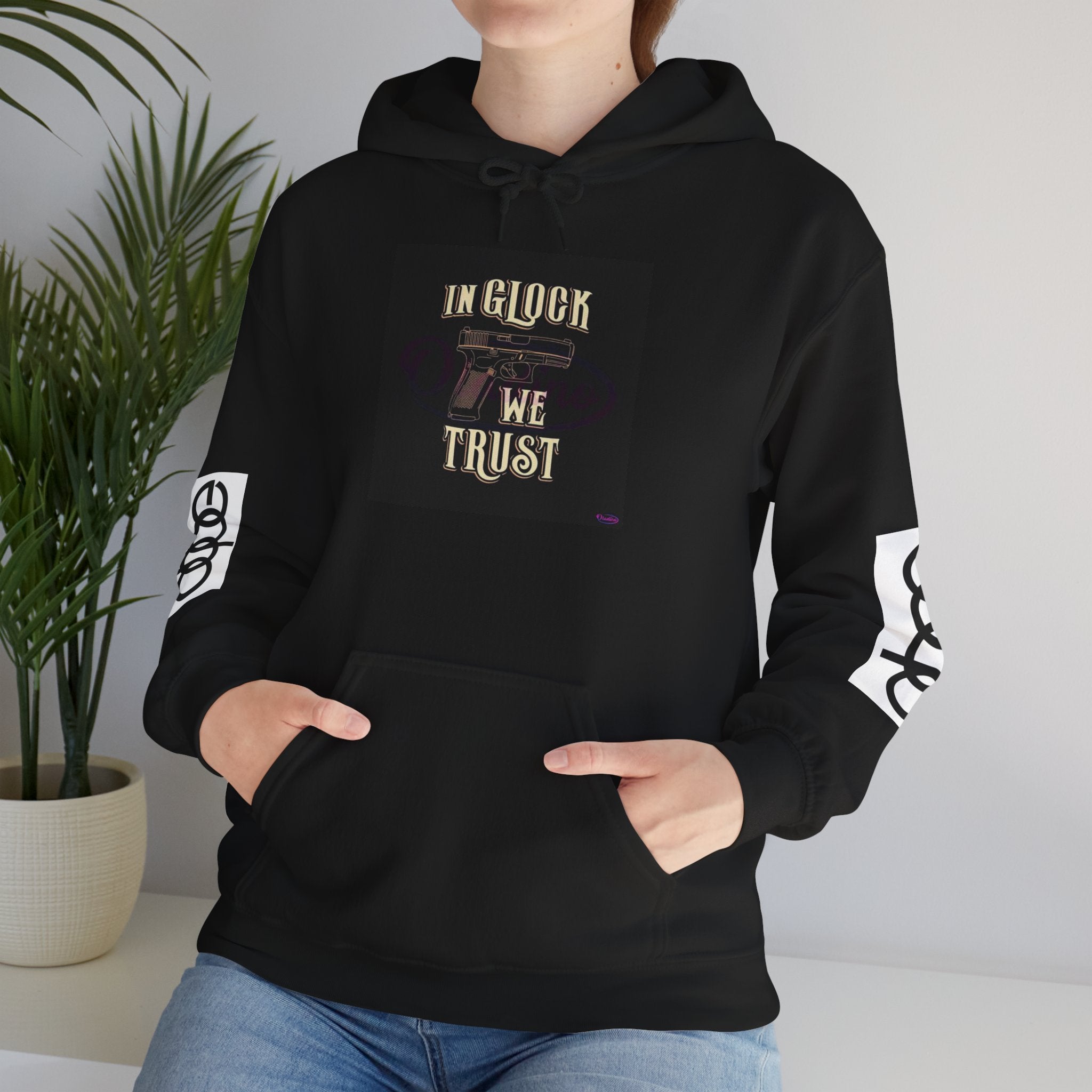 "In Glock We Trust" Cali Rich Hoodie — Streetwear Pistols Graphic Hoodie