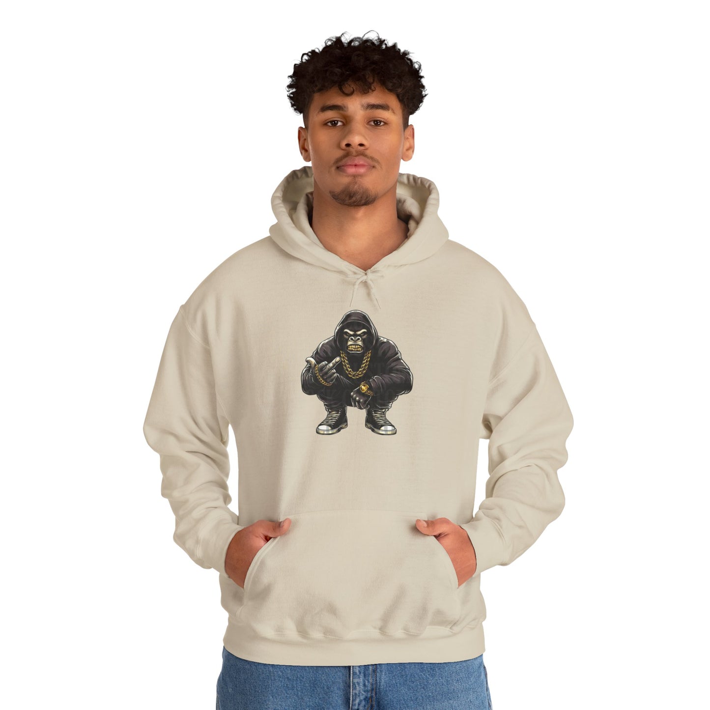 Gangsta Gorilla Hoodie — Urban Streetwear Gorilla Gang Design