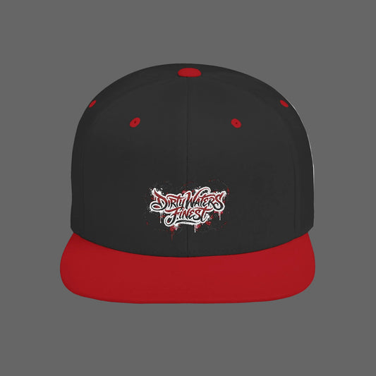 Flat Bill Snapback Hat —  Dirty waters Finest' Embroidered Streetwear Cap