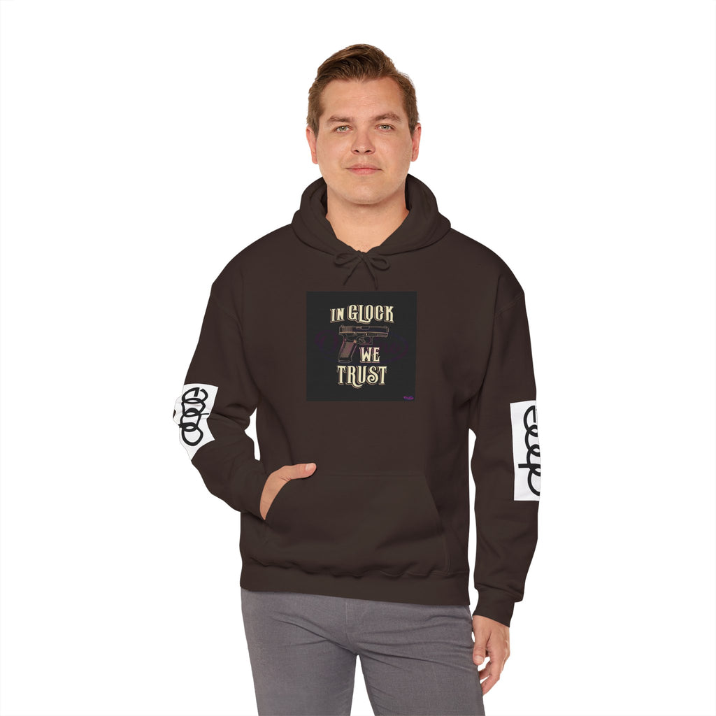 "In Glock We Trust" Cali Rich Hoodie — Streetwear Pistols Graphic Hoodie
