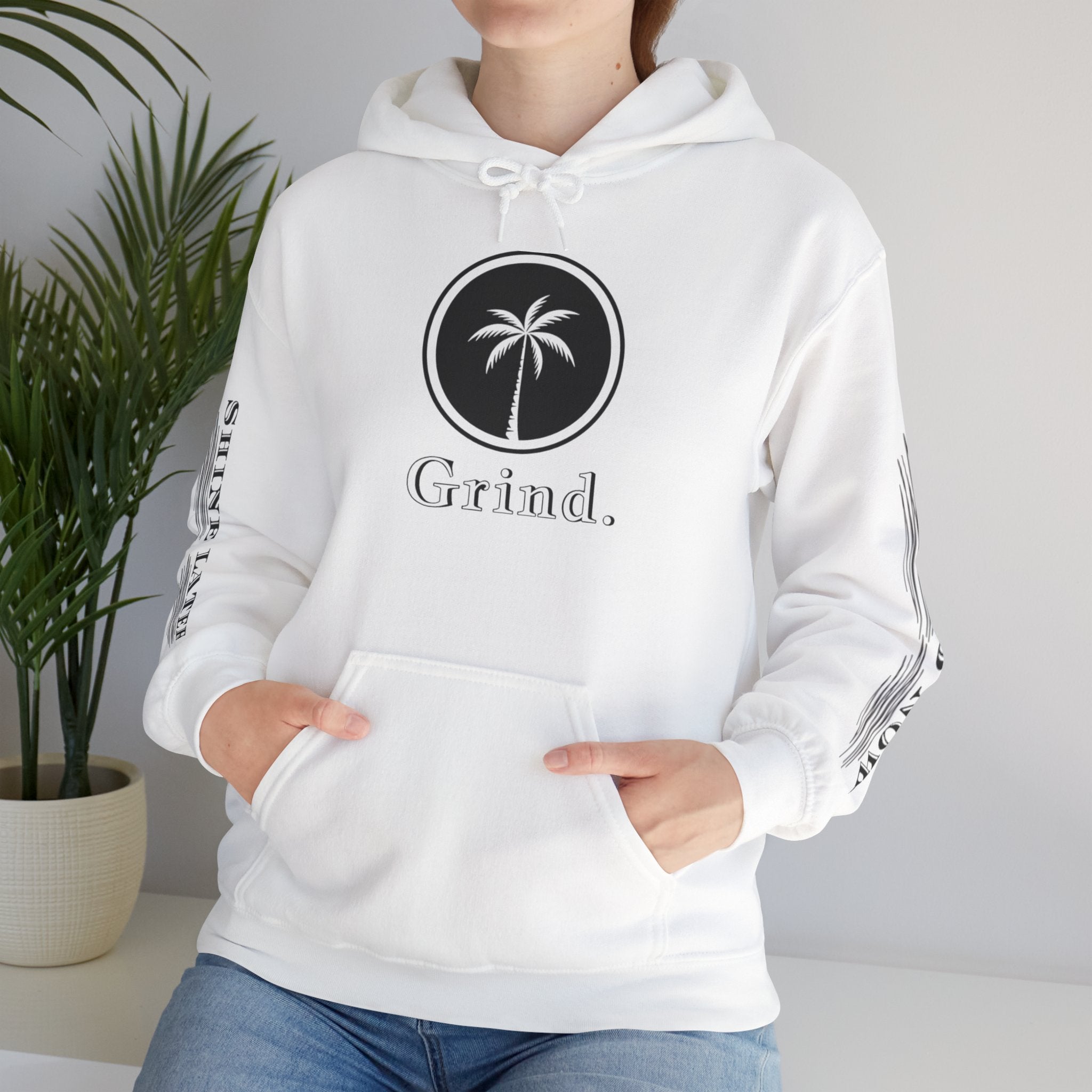 Cali Rich graphic "Grind Now Shine Later" Pullover Hoodie Unisex Heavy Hooded Sweatshirt Cali Rich Clothing