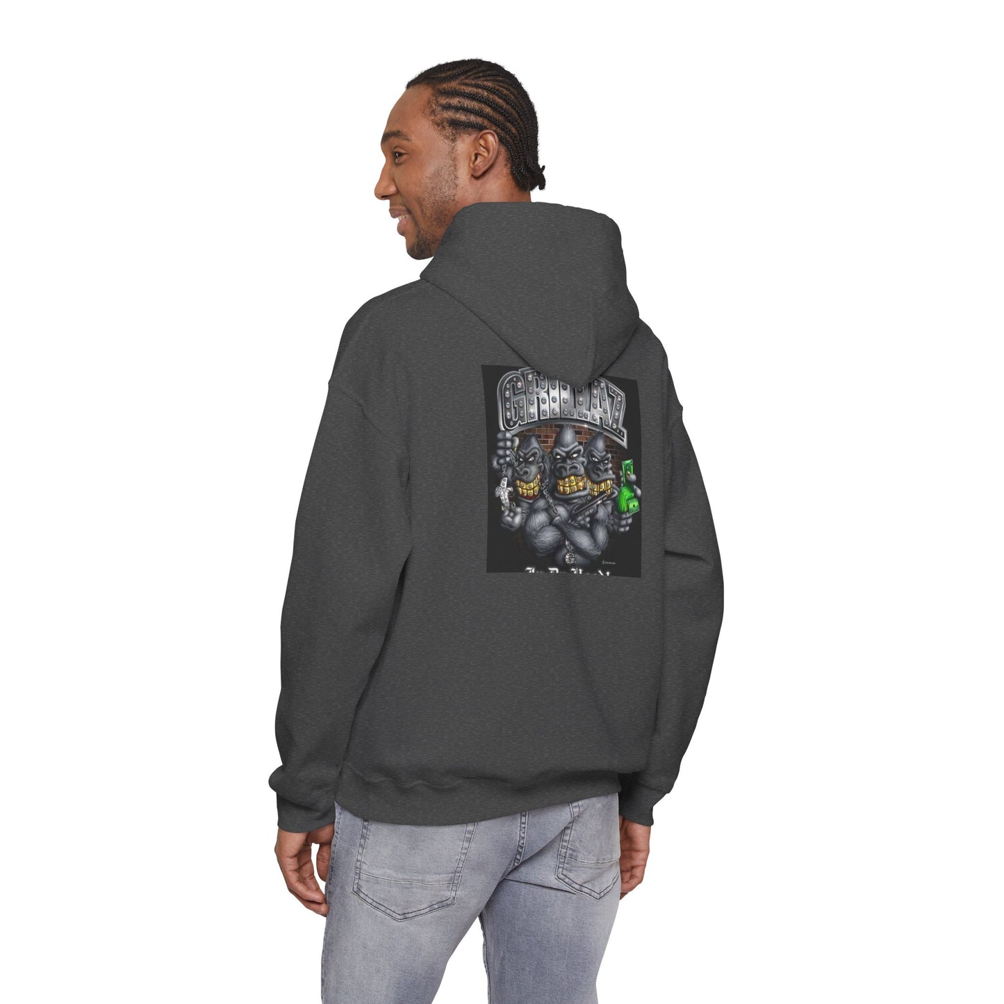 Gangsta Gorilla Hoodie — Urban Streetwear Gorilla Gang Design