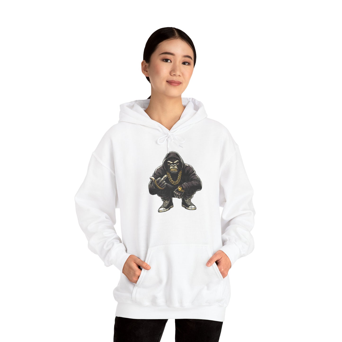 Gangsta Gorilla Hoodie — Urban Streetwear Gorilla Gang Design
