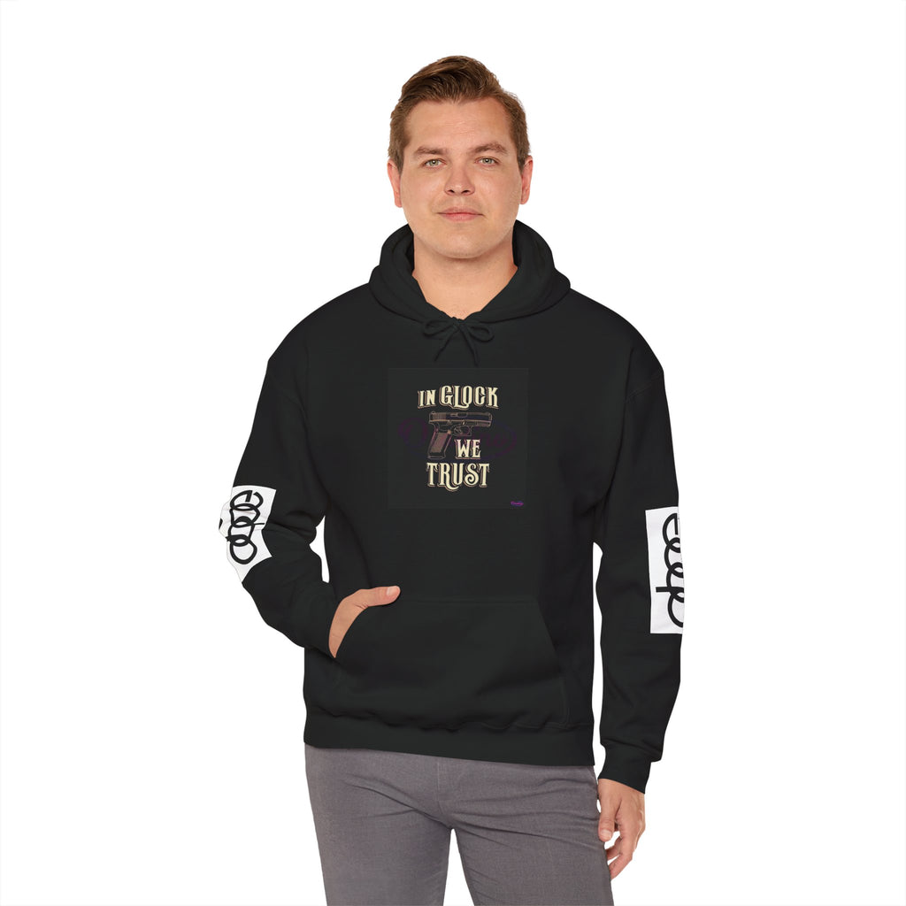 "In Glock We Trust" Cali Rich Hoodie — Streetwear Pistols Graphic Hoodie
