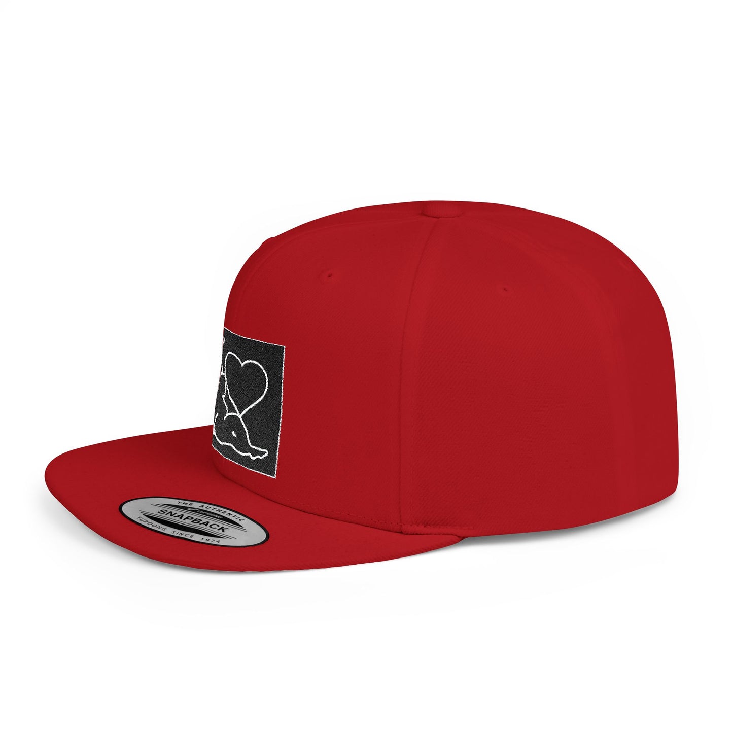 Snapback Hat — 'I  Ski' Retro Patch Flat Bill Cap