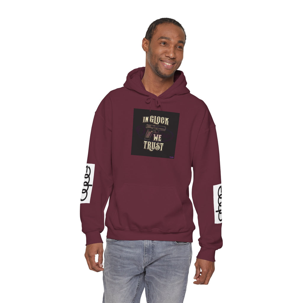 "In Glock We Trust" Cali Rich Hoodie — Streetwear Pistols Graphic Hoodie
