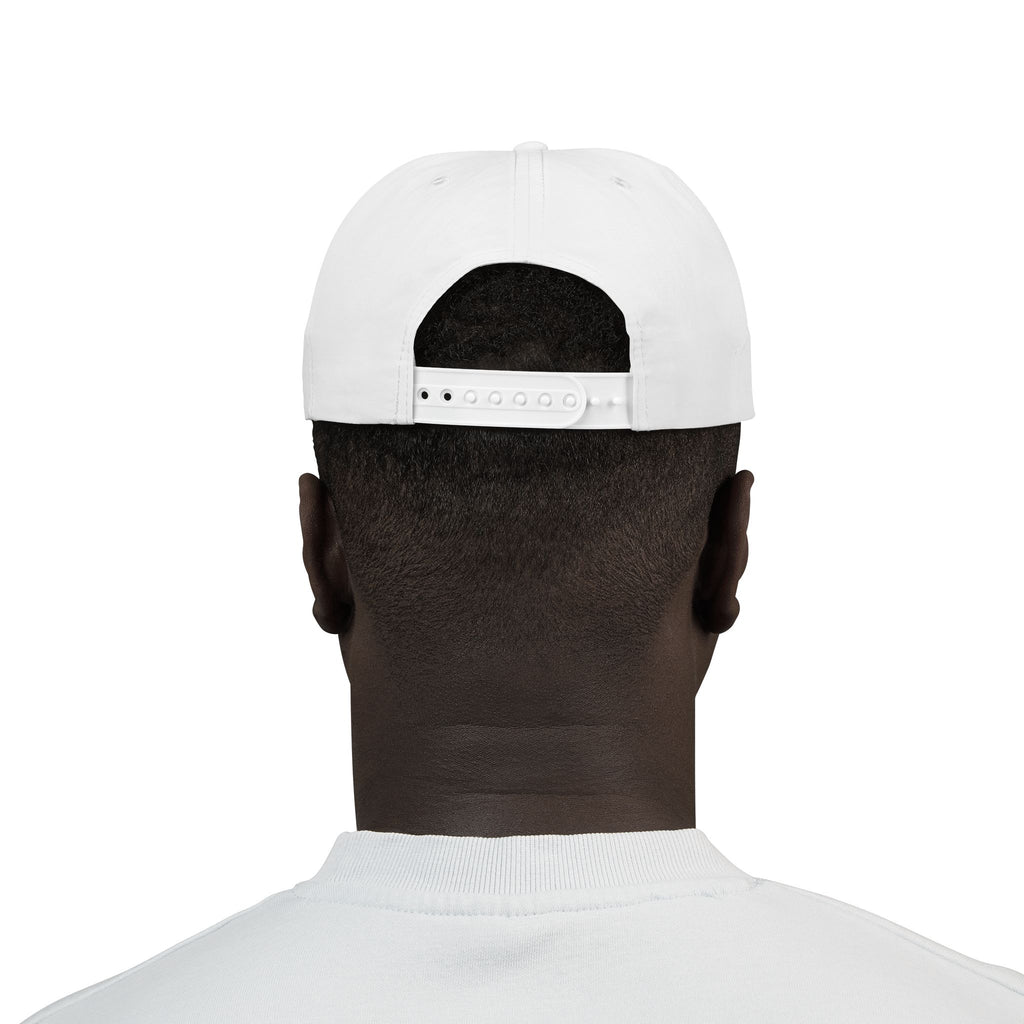 CaliRich Palm Logo Surf Cap — White Snapback Beach Hat