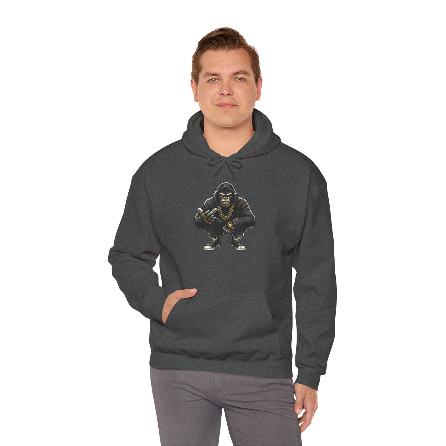 Gangsta Gorilla Hoodie — Urban Streetwear Gorilla Gang Design