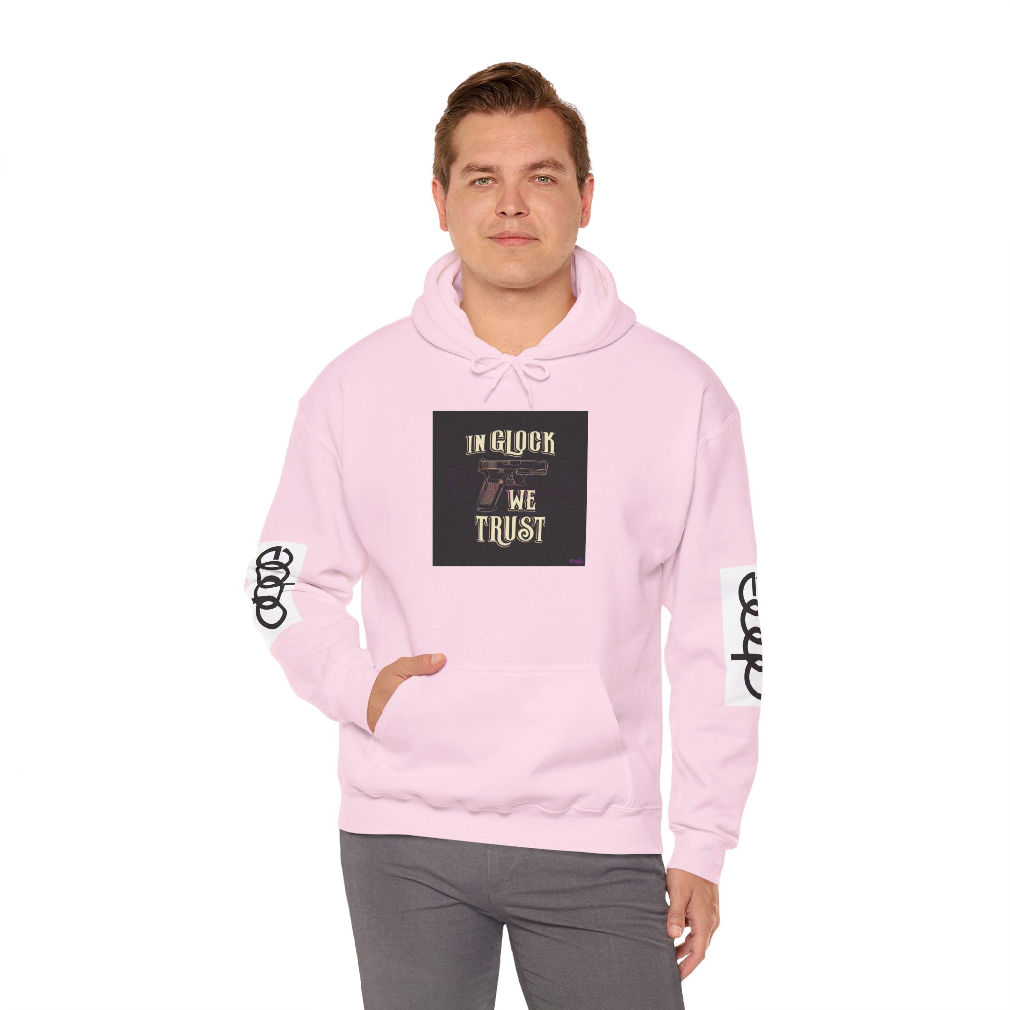"In Glock We Trust" Cali Rich Hoodie — Streetwear Pistols Graphic Hoodie