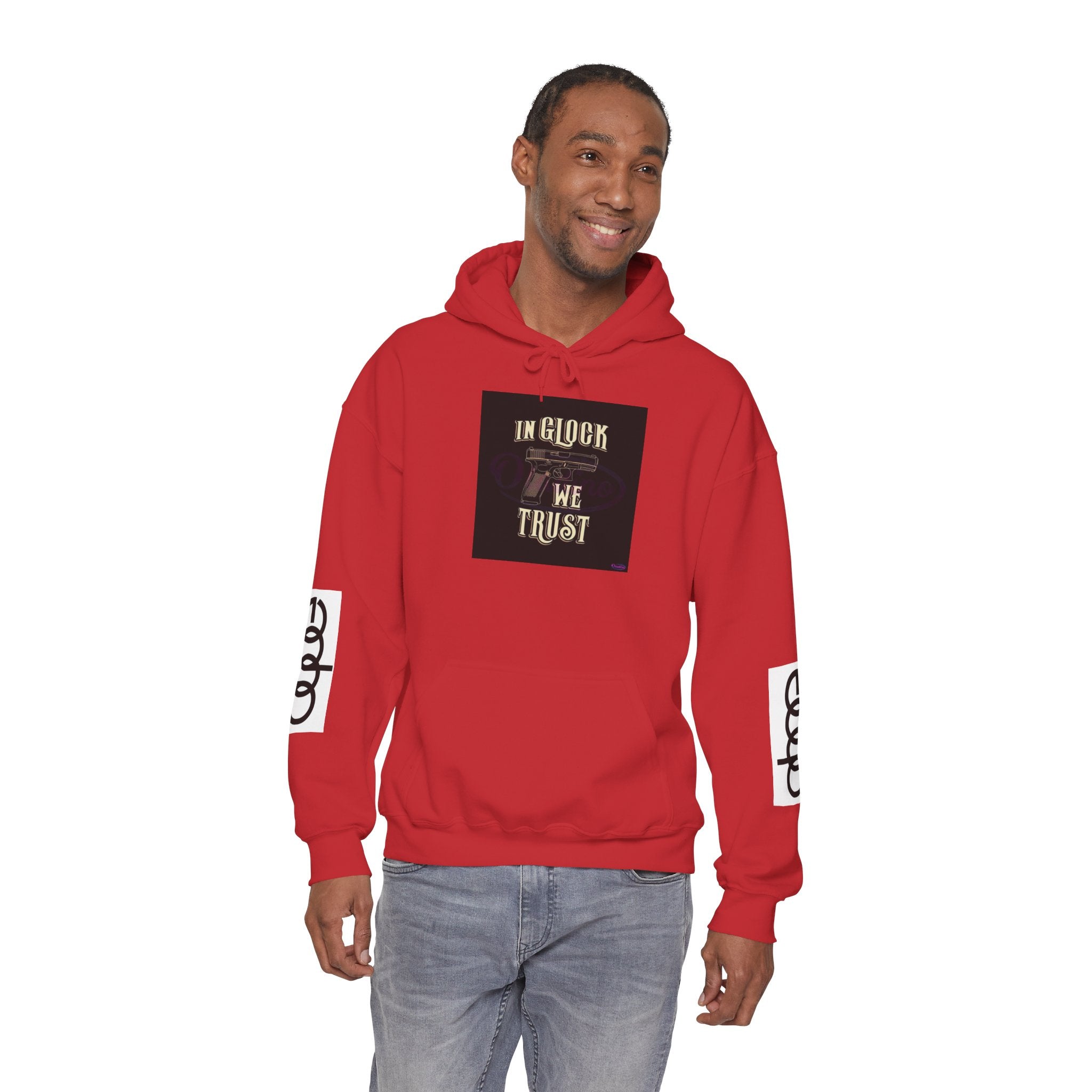 "In Glock We Trust" Cali Rich Hoodie — Streetwear Pistols Graphic Hoodie