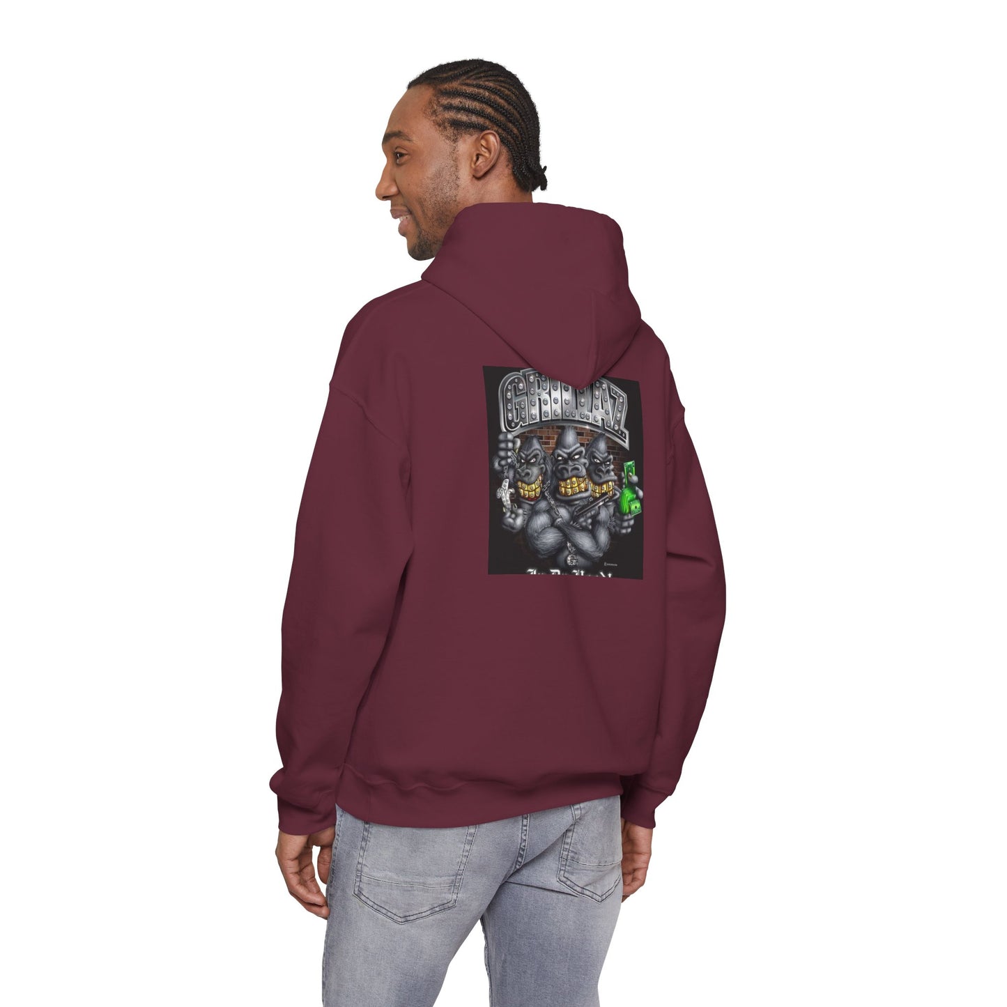 Gangsta Gorilla Hoodie — Urban Streetwear Gorilla Gang Design