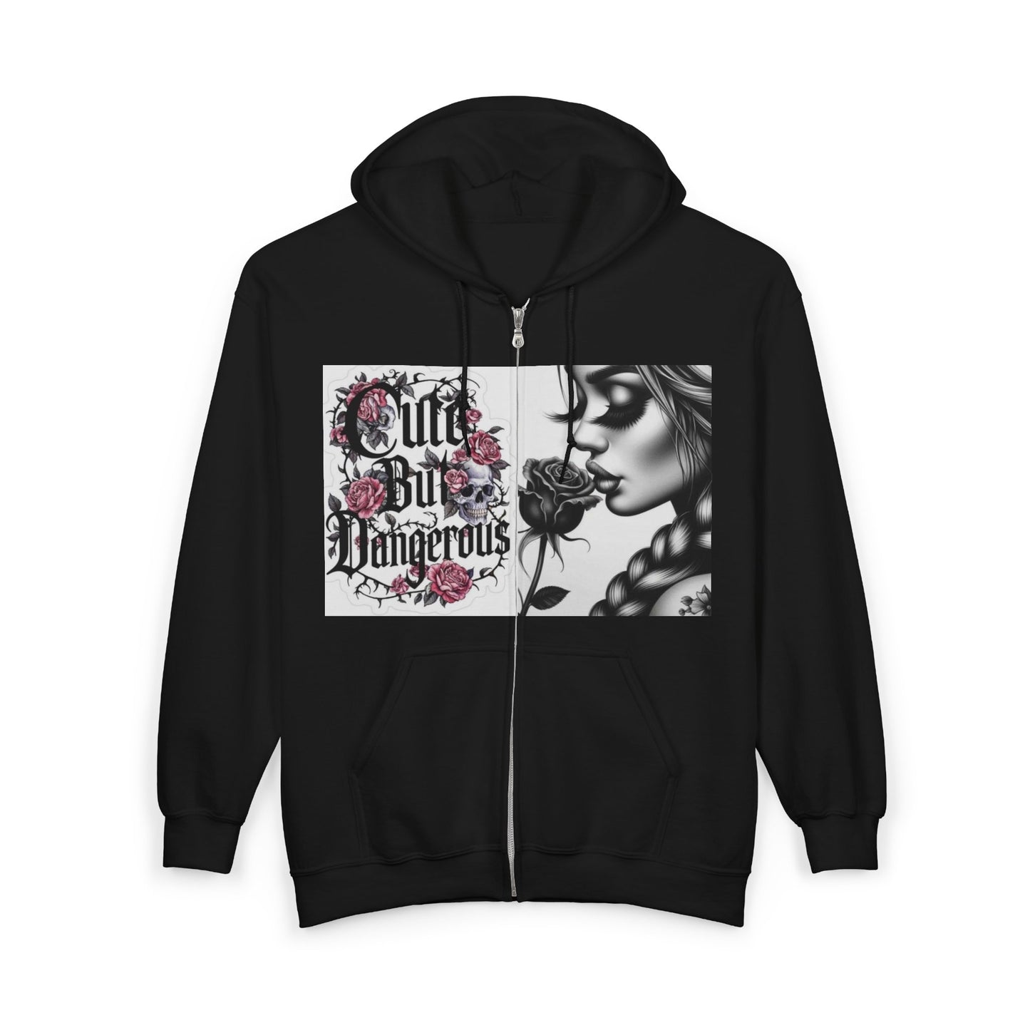 Cute But Dangerous Zipup Hoodie