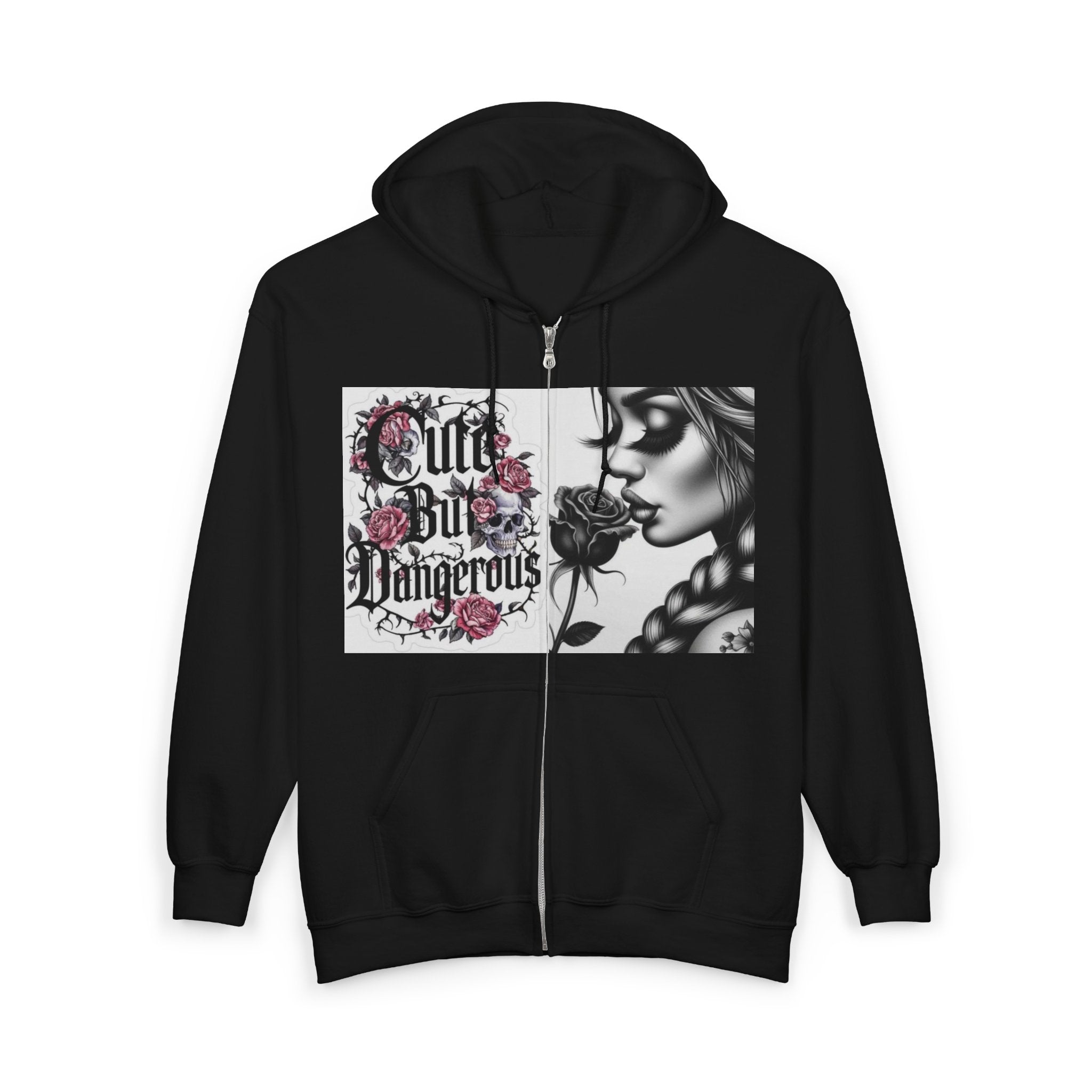 Cute But Dangerous Zipup Hoodie