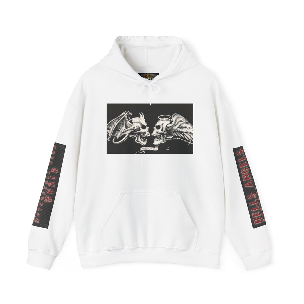 Skull Kiss Hoodie — Gothic Skeleton Couple Graphic Pullover