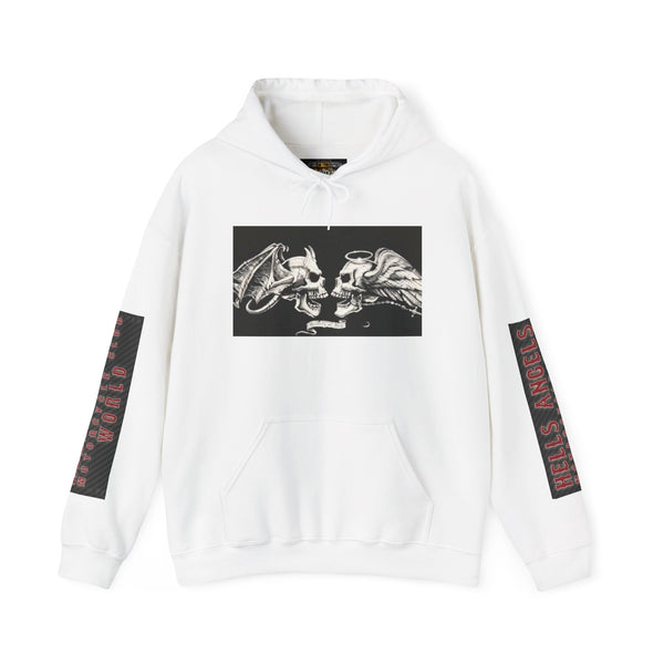 Skull Kiss Hoodie — Gothic Skeleton Couple Graphic Pullover