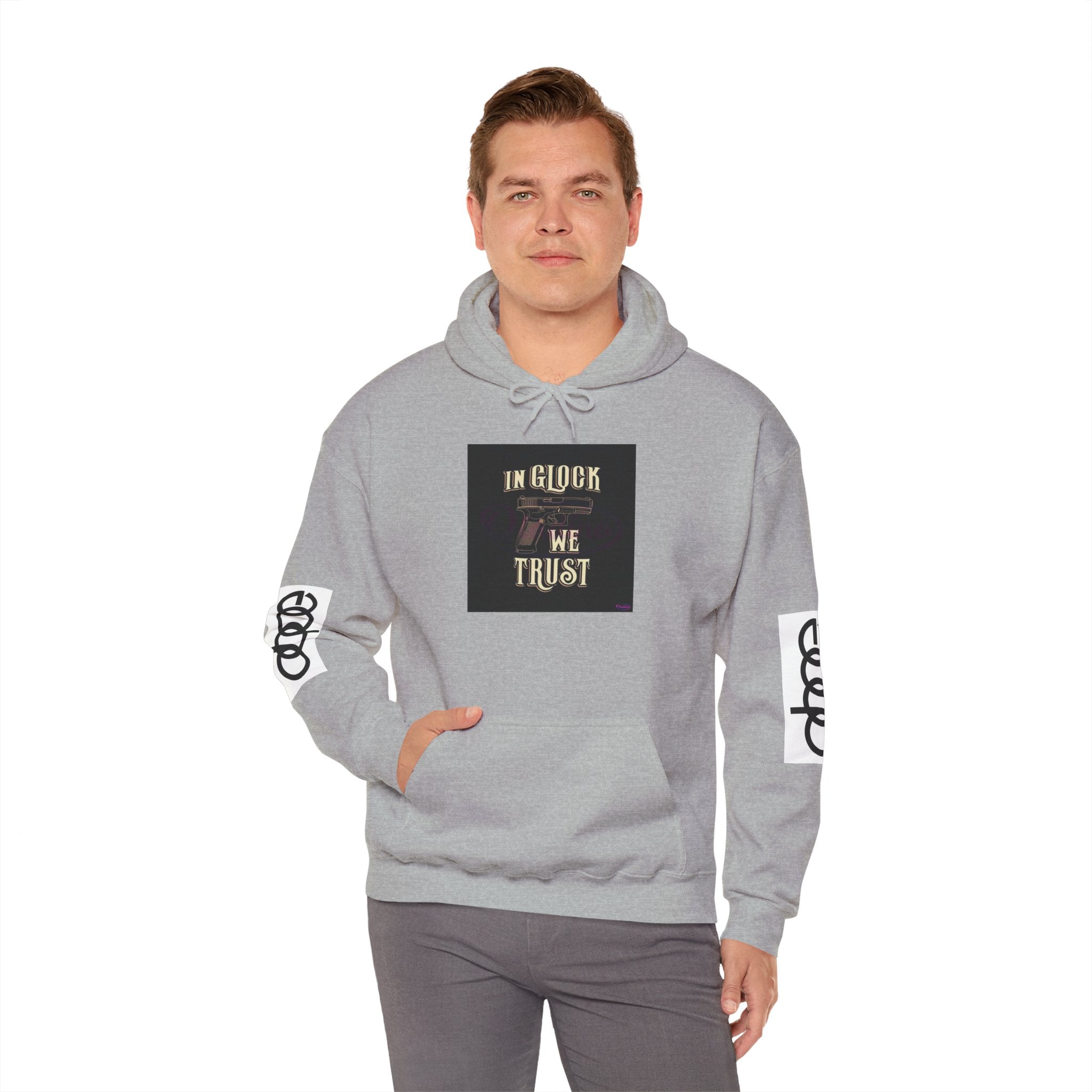 "In Glock We Trust" Cali Rich Hoodie — Streetwear Pistols Graphic Hoodie