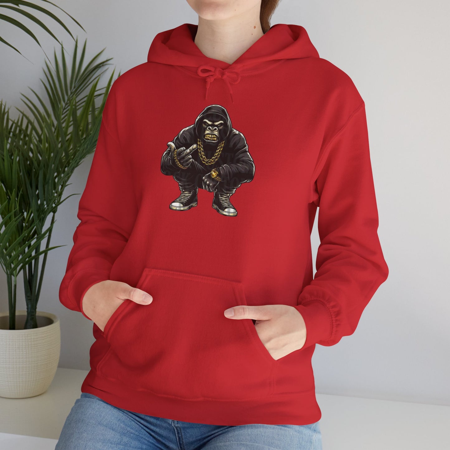Gangsta Gorilla Hoodie — Urban Streetwear Gorilla Gang Design