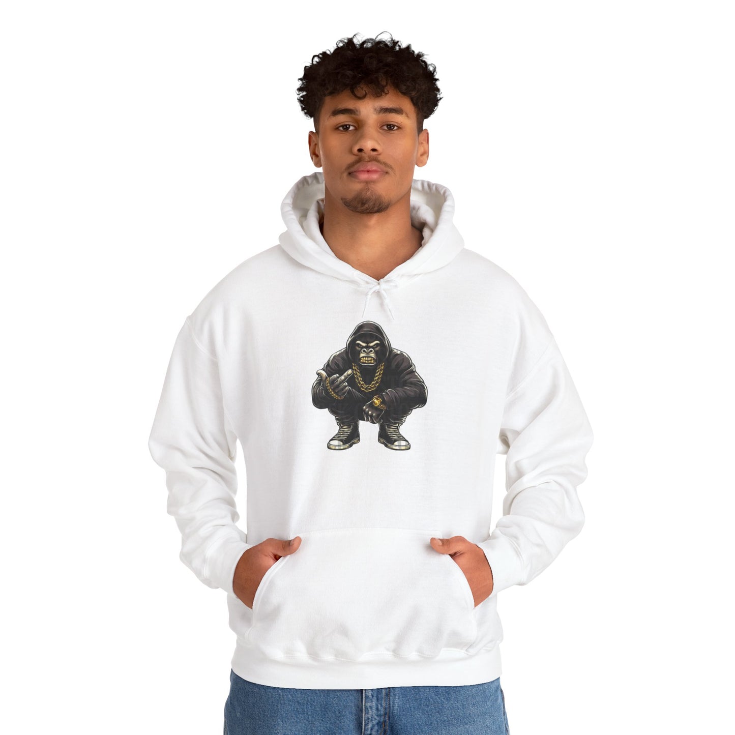 Gangsta Gorilla Hoodie — Urban Streetwear Gorilla Gang Design