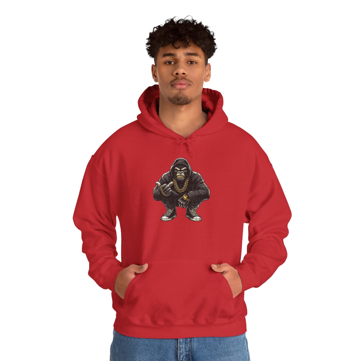 Gangsta Gorilla Hoodie — Urban Streetwear Gorilla Gang Design
