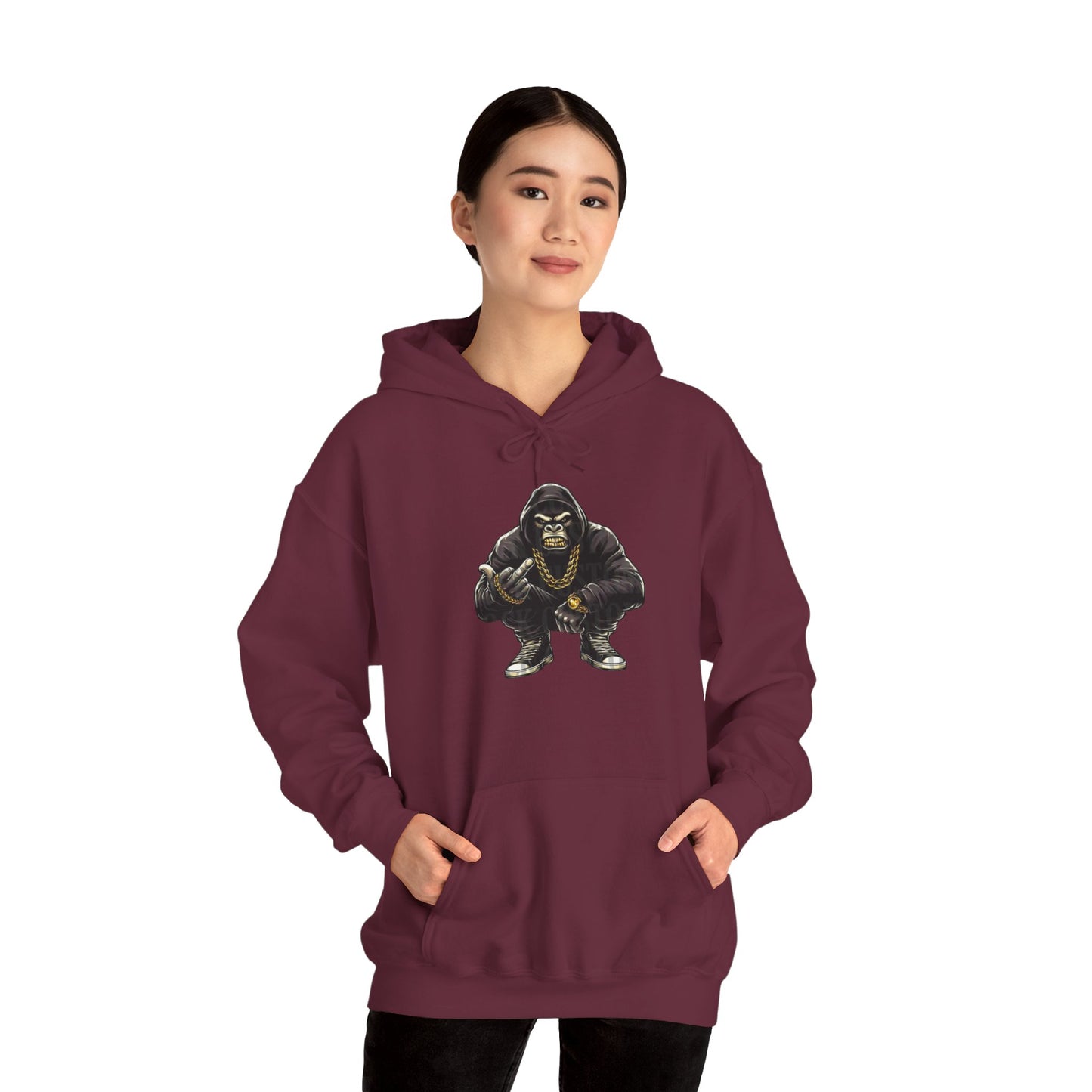 Gangsta Gorilla Hoodie — Urban Streetwear Gorilla Gang Design