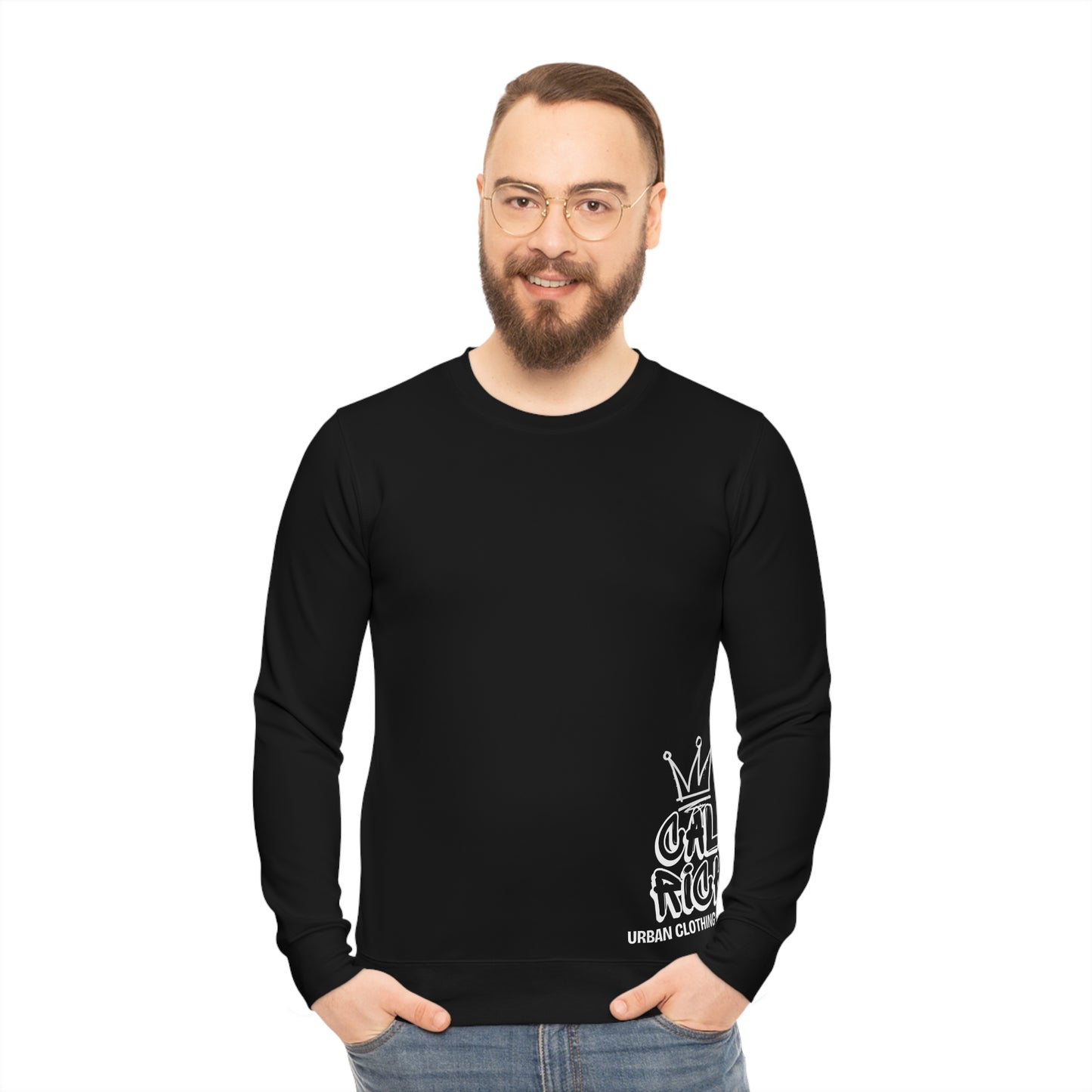 Cali Rich Crewneck Sweatshirt — Urban Logo Lightweight Pullover