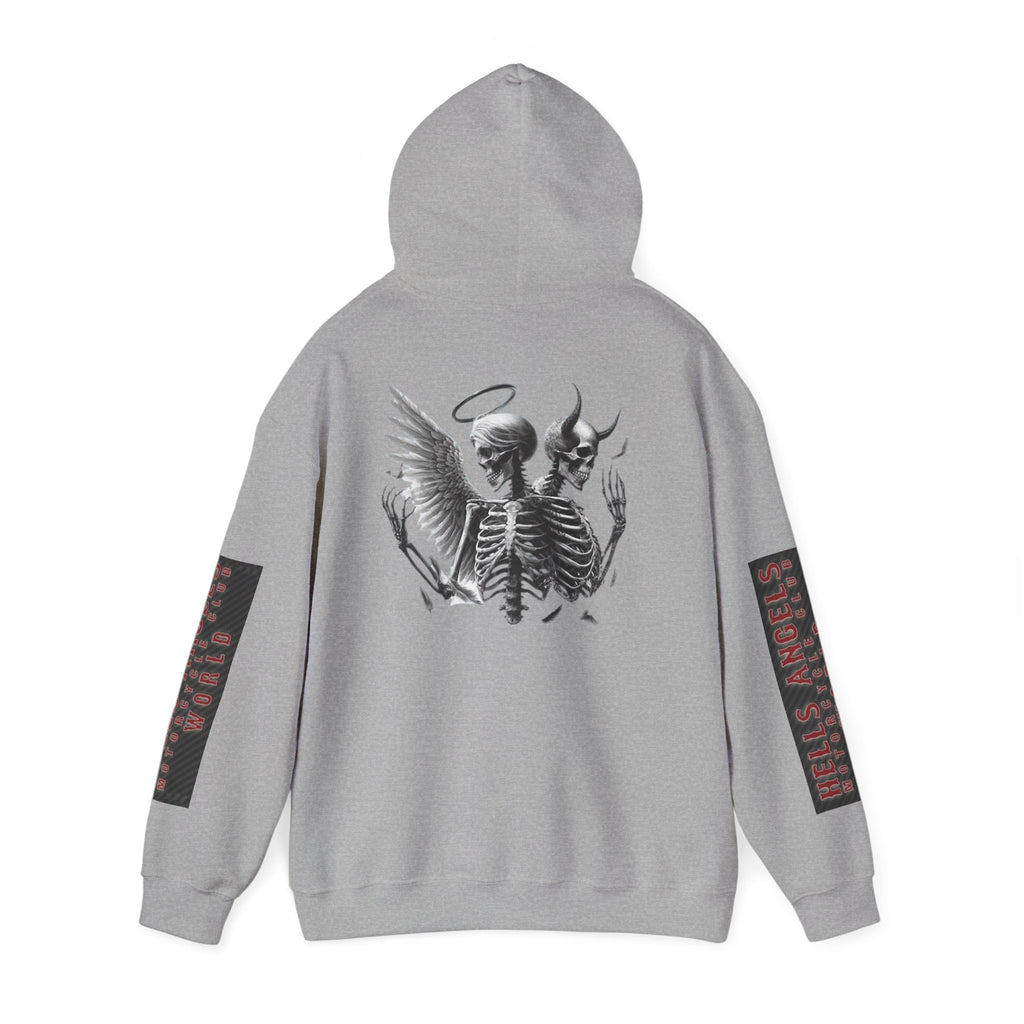 Skull Kiss Hoodie — Gothic Skeleton Couple Graphic Pullover