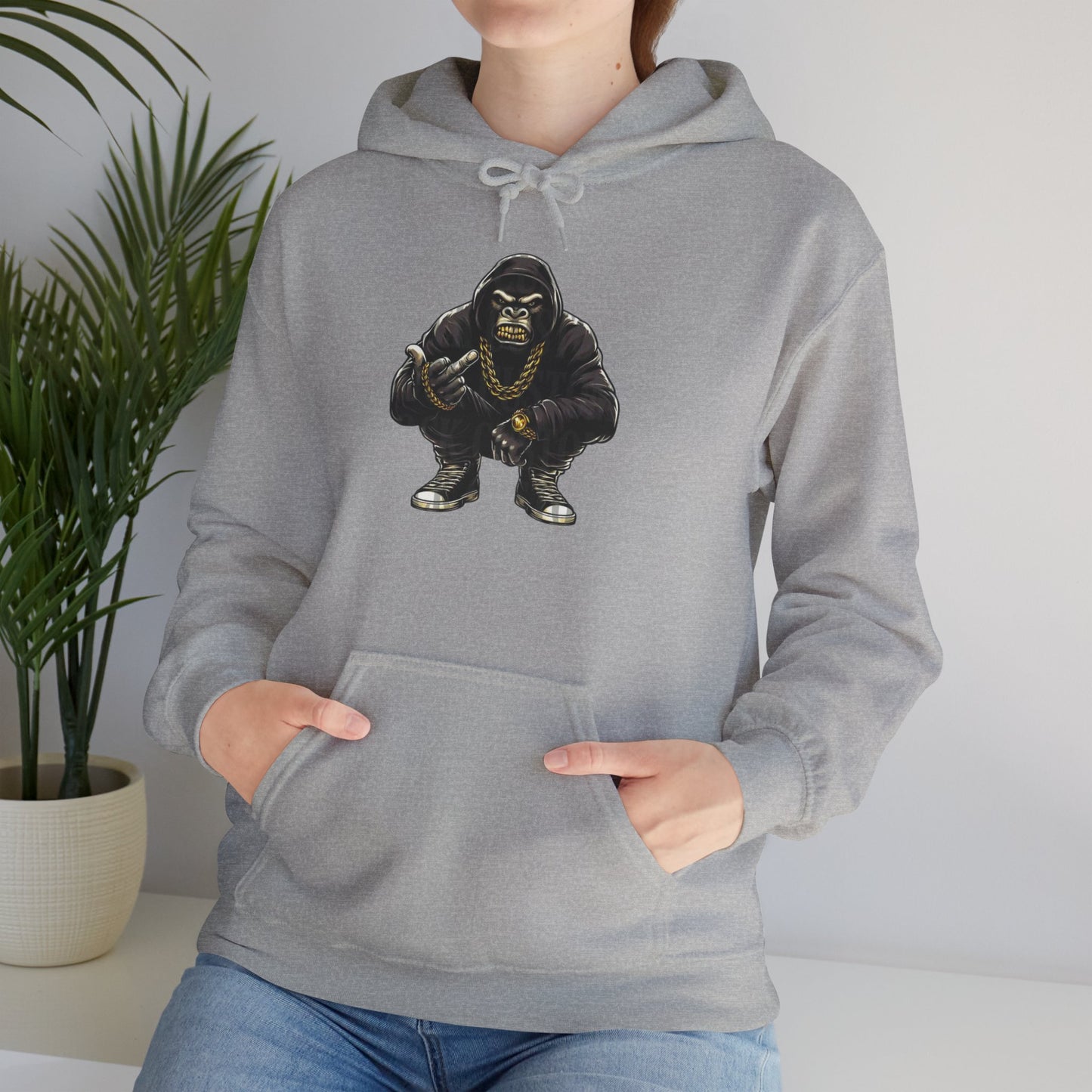 Gangsta Gorilla Hoodie — Urban Streetwear Gorilla Gang Design
