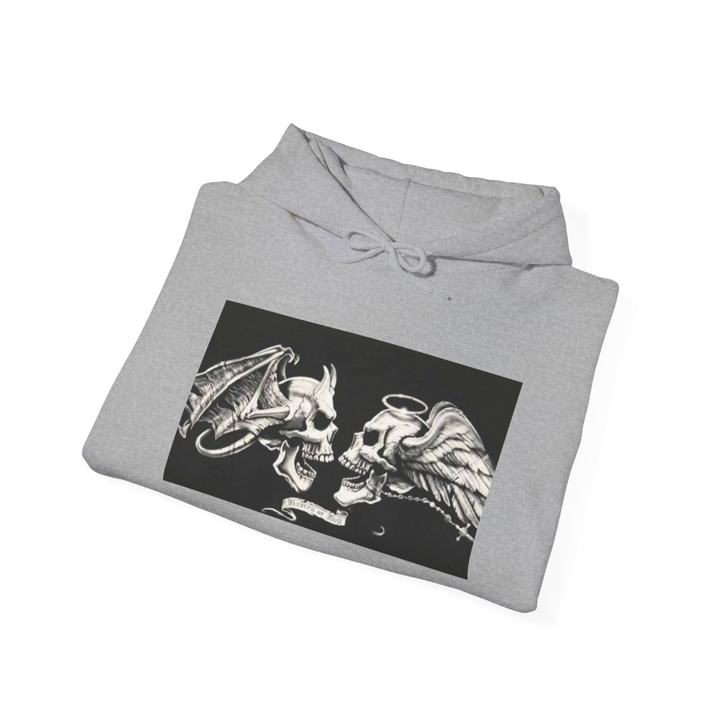 Skull Kiss Hoodie — Gothic Skeleton Couple Graphic Pullover