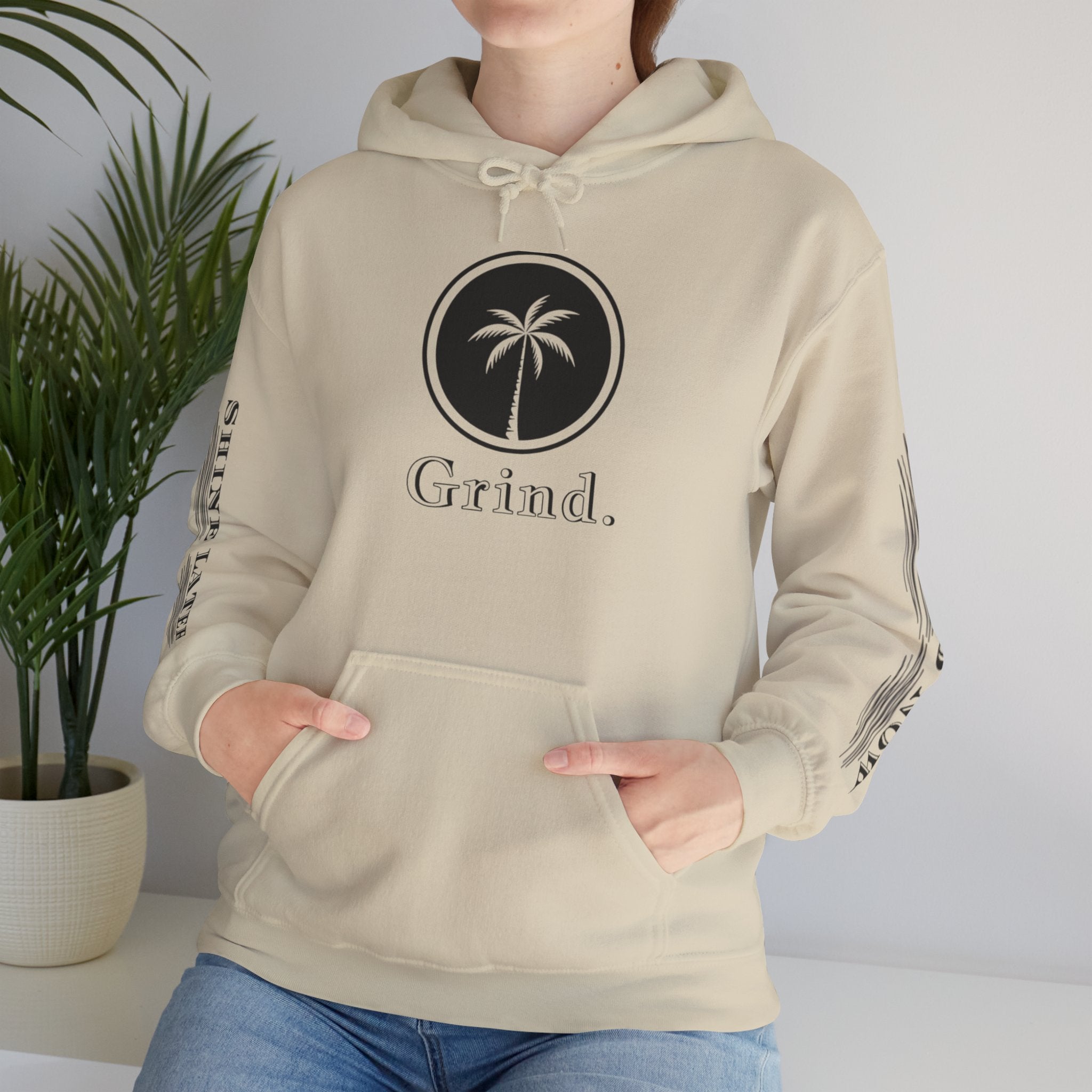 Cali Rich graphic "Grind Now Shine Later" Pullover Hoodie Unisex Heavy Hooded Sweatshirt Cali Rich Clothing